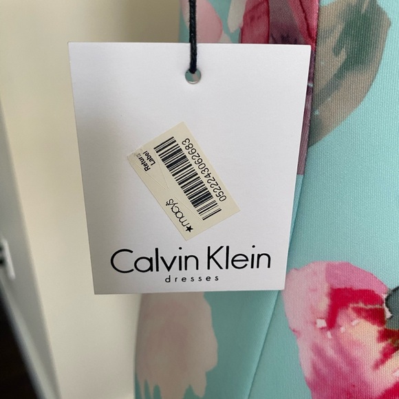 Calvin Klein Pink and Orange Off-Shoulder Sheath Dress - Picture 10 of 13